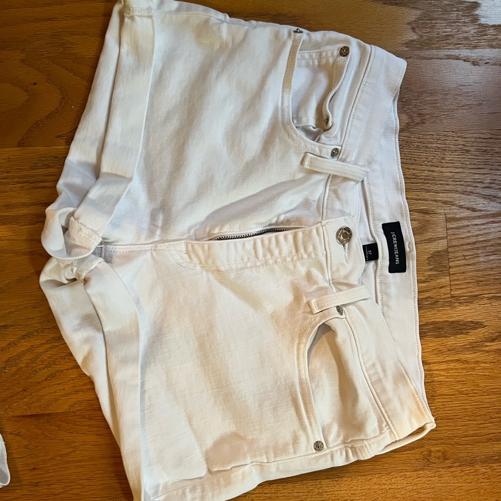 J. Crew white denim shorts